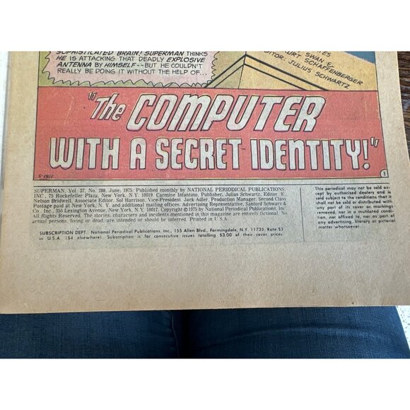 DC Comics Superman Vol. 37 #288 June 1975 Comic Book Key Issue Bagged Boarded - Picture 6 of 6